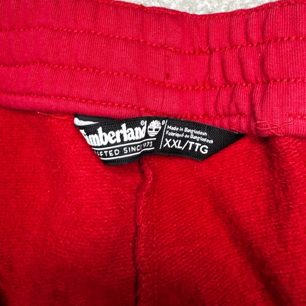 Timberland Men’s XXL Red Sweatpants with Black Logo - Picture 5 of 6